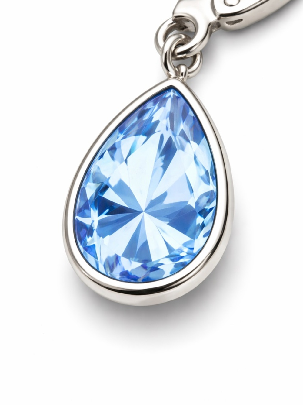 14K White Gold Blue Topaz Pear Bezel Leverback Earrings XRF Auth Fine Jewelry - Picture 11 of 12